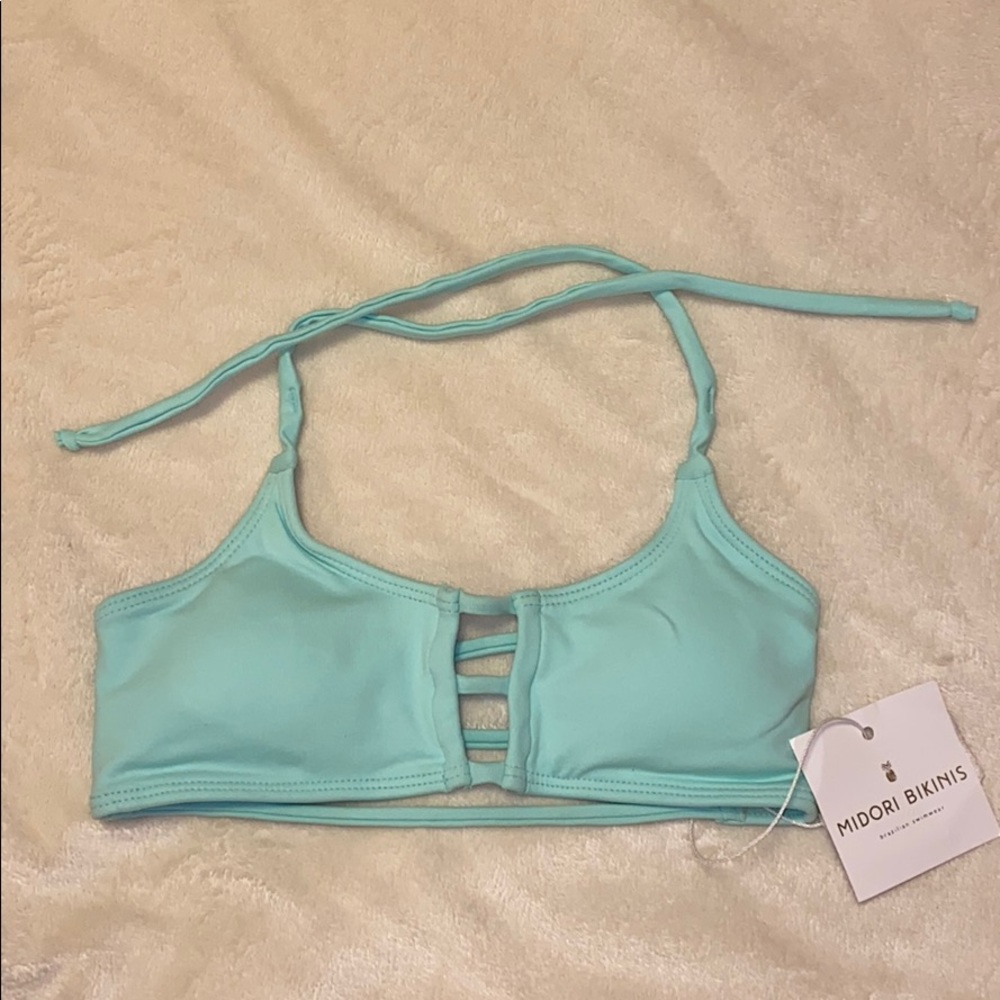 Midori Mint Mau Loa Bikini Top XS NWT